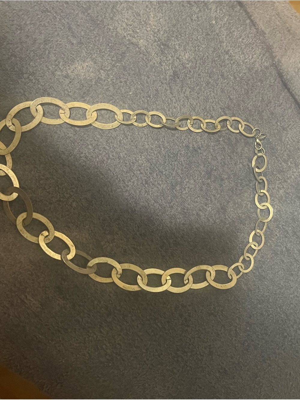 Silver-Tone Link Chain Necklace - Elegant Women’s Jewelry